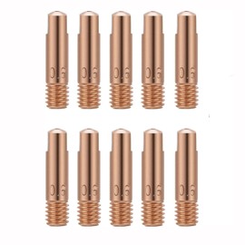 MB15 15AK Power Nozzles Welding Contact Tip 0.6 mm M6 x 24 mm Copper Power Nozzle Contact Tips Welding Tips for 15AK MIG/MAG Welding Torch Accessories Wear Parts (0.6 mm) Pack of 10