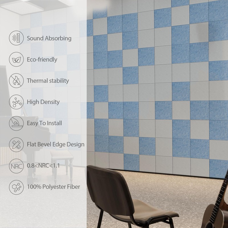 Amantech 12 Pack Acoustic Panels Self Adhesive Sound Proof Foam,
