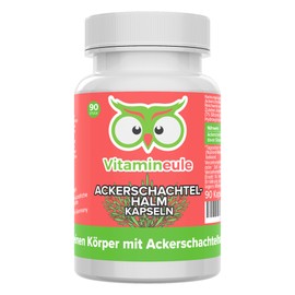 Horsetail Capsules - High Dose 500 mg Tin Herb - Bioactive & Vegan - Produced in Germany - Extract without Additives - Laboratory Tested & High Silicon Content - Vitamineule®