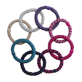 L.Erickson Ponytail Tube, 8 Pack (Berry)