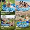 SLOOSH Foldable Dog Kiddie Pool - Portable Hard Plastic Kids