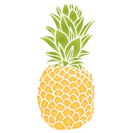 Pineapple Stencil, 4.5 x 10 inch - Fruit Vegetable Kitchen