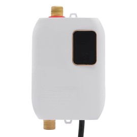 Giciashop Water Heater,Electric Mini Tank Water Heater with LED,110V 3000W Temperature Control (68F-1°F) Point of Use Instant Hot Water Heater for Kitchens,Apartments,Terrace sinks, White