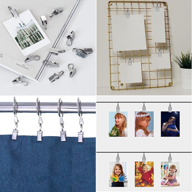 Pack of 50 Curtain Clips Metal Curtain Clips Curtain Hooks
