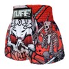 TUFF Muay Thai Shorts Boxing Trunks (TUF-MS619-BLK, L)