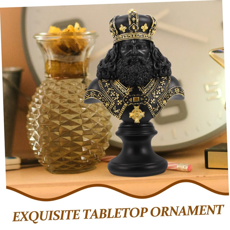 GRIRIW Desktop Chess Sculpture Chic Office Decor Stylish Chess Status