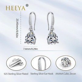 Silver Drop Earrings for Women Sterling Silver Earrings for Women Dangling Dangly Earrings Hypoallergenic Earrings Diamond Earrings for Women Wedding Earrings for Bride Earrings Earings