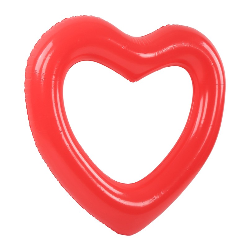 Heart Shaped Swimming Circle 120cm Thick Tear Resistant PVC Material