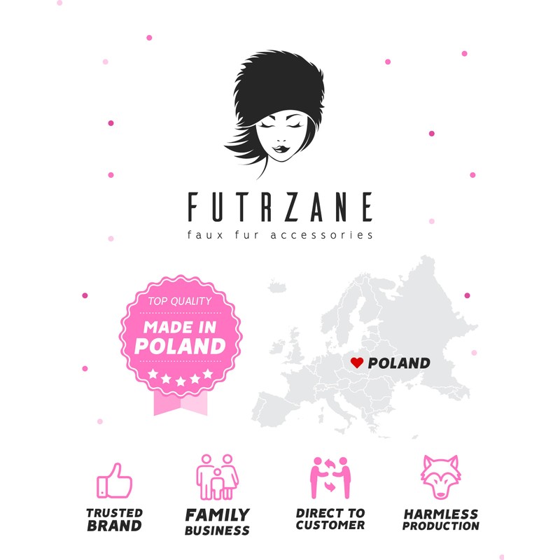 Futrzane Modern Headband - Ladies Winter Fur Headbands - Soft