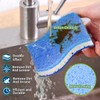 PUCITY Blue Wood Pulp Sponges 12Pack Non-Scratch Cellulose Scrub Sponge,
