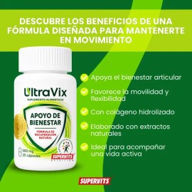 Supervits 2 Pack Ultravix Mejora Articulaciones 20 Caps Sin Sabor                                                                                     