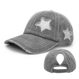 Ruyosn Women's Braid Baseball Cap High Ponytail Cap Women's Ponytail Cap Summer Women's Cap Summer Cap Sun Protection Glitter Cap Women