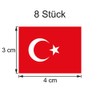 Generisch Set of 8 Turkey Flag Stickers | Sticker Türkiye