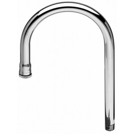 TS Brass 120X Rigid Gooseneck Spout, Chrome