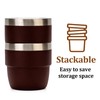 Zenbo 4 oz Espresso/Coffee Cups, Ceramic-Lined Double Wall Vacuum Insulated