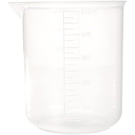Rayher 34458000 Measuring Jug Small Volume 500 ml Diameter 90 mm Diameter 100 x 107 mm with Spout without Handle Plastic for Mixing, Measuring, Mixing Creative Material such as Paints, Concrete,