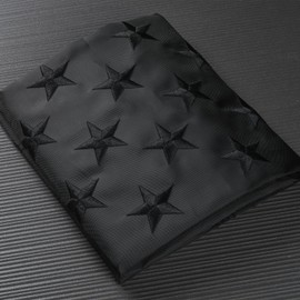 AMZFLAG Black American Flag 3x5 ft for Outside, Heavy Duty All Black American Flag Embroidered Stars US USA Flags High Wind for Wall House Decoration