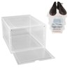 Shoe Storage Box Clear Acrylic with Magnet Front Door Stackable