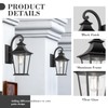 Emliviar Outdoor Wall Lantern, 1-Light Exterior Wall Mount Light with