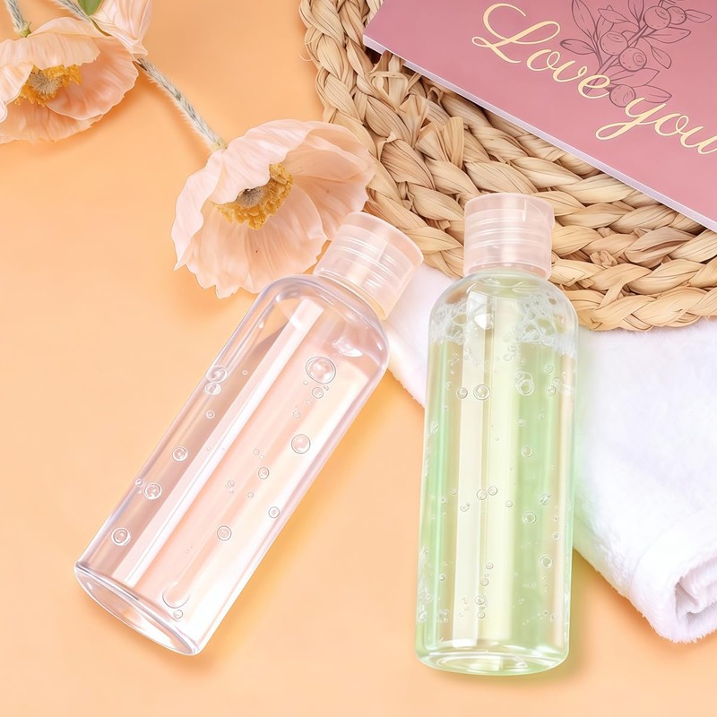 6 Pieces 150ml Empty Refillable Transparent Plastic Travel Bottles with