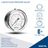 SENCTRL 0-100 Psi Glycerin Liquid Filled Low Pressure Gauge, 2.5"