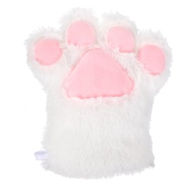 Toddmomy Womens Winter Warm Cat Paw Gloves Cosplay Cat Paw Unisex Thick Mittens For Party Supplies Costume Cosplay Performance Women Men White