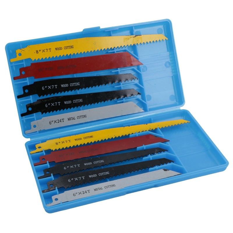 toolzone PA074 Reciprocating Saw Blades - Multi-Colour (10-Piece)