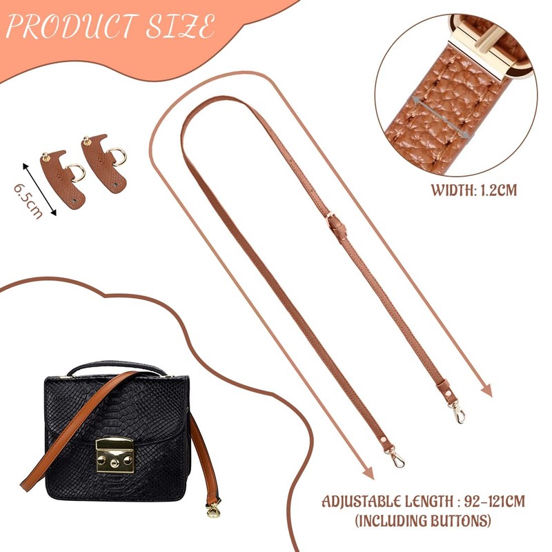 ZEPIQOR Leather Shoulder Strap for Mini Bags, Bag Straps, PU