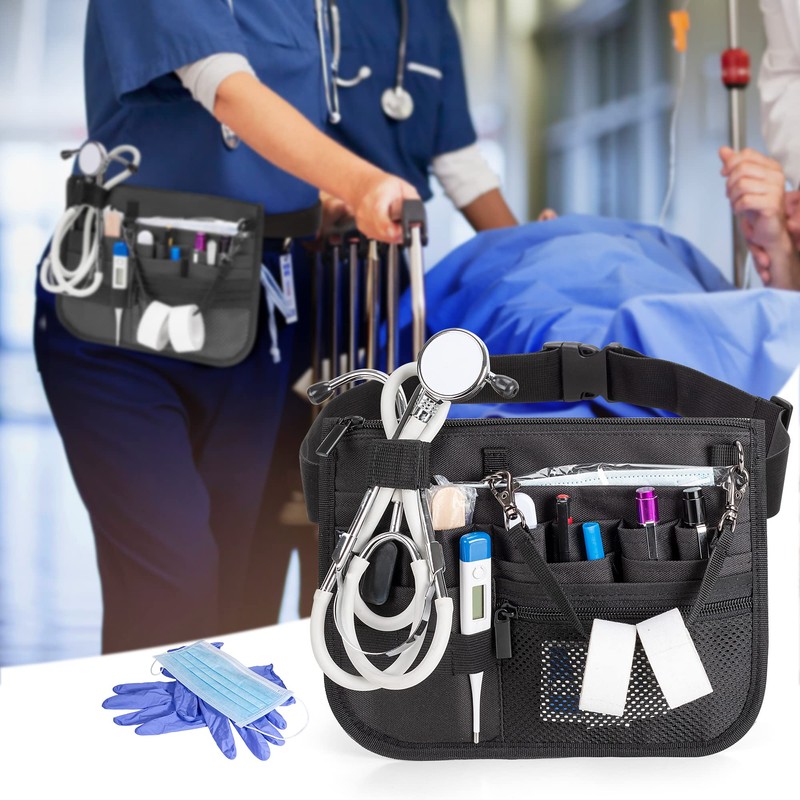Damero Nurse Belt Pouch Belt Bag for Stethoscopes, Bandage Scissors