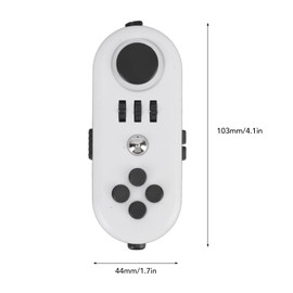 Portable Anxiety Sensory EDC Toy Anxiety Stress Relief Sensory Toy ADHD Autism Sensory Fidgets Controller Pad Toy for Adults (5 White and Black)