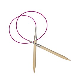 KnitPro KP35353 120 cm x 6.5 mm Basix Fixed Circular Needles, Birch Brown