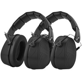 ZOHAN 019 Safety Earmuffs for Noise Reduction 2Packs(Black) - NRR 28dB Hearing Protection Ear Muffs for Working, Shooting, Mowing, Autism, Construction