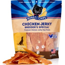 KONA'S CHIPS Chicken Jerky (16 Oz) Dog Treats Made in The USA only, Dogs Love Chicken Jerky, Wholesome Dog Treats