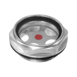 M METERXITY Air Compressor Oil Sight Glass, M42 x 1.5mm Toughened Glass No Leak Hex Oil Liquid Level Gauge Fittings W O-Ring for Air Compressor/Pump/Tank Sight Plug Window