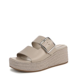 Franco Sarto Womens Taziana Slide Sandal Vicenza Grey 6.5 M