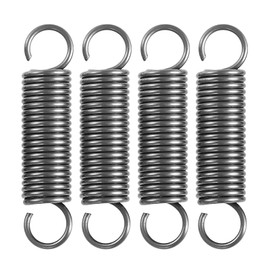 eROOSY 4 pieces 2.5 x 20 x 90 mm double hook tension spring tension springs, 65 Mn tension spring tension springs with hooks, double hook tension spring tension spring