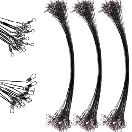 25 LURE WIRE TRACES spinning pike fishing swivel zander