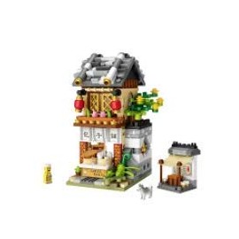 LOZ 1722 Building Blocks Chinese Market Series Architecture Model Stuffed Bun House Creative Educational Toy Construction Toy