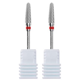 Cnynail 3/32" 2PCS Clean Cone Bits Fine Grit Carbide Cuticle Cleaner Bit for Electric Nail Drills – Professional Manicure Tool for Nail Salons and Home Use (F Grit. Silver)