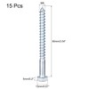 sourcing map Hex Lag Screws, M8 x 90mm Carbon Steel