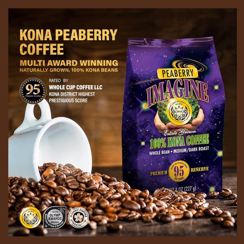Imagine Kona Peaberry Rare Coffee Beans | Top Grade Air