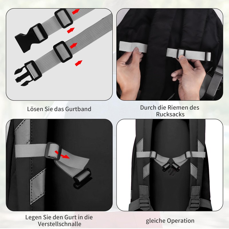 Moorle Adjustable Chest Strap Backpack, Pack of 2 Nylon Backpack