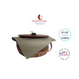 Tapestry Green Tissue Paper Squares, Bulk 24 Sheets, Premium Gift Wrap and Art Supplies for Birthdays, Holidays, or Presents by Feronia packaging, Large 20 Inch x 30 Inch