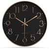 Delgeo Modern Wall Clock Decoration Non-Ticking Wall Clock for Decorative