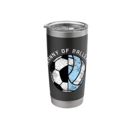 Nanny Of Ballers Funny Soccer Volleyball Grandma Nanny Stainless Steel Insulated Tumbler