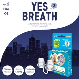YES Breath Anti Snoring Nose Clip, Effective Stop Snoring Devices Solution for Men Women, Snore Stopper Better Sleep, 4 Count (Small) in a Pack (Adult Size)