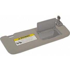 KarParts360 for Hyundai Sonata 2005 2006 2007 2008 Sun Visor | Polymer Bracket | Gray | Cloth Fabric | Mirror Equipped | Replacement for 85202-0A750-QS, 85202-0A750-QSQQH