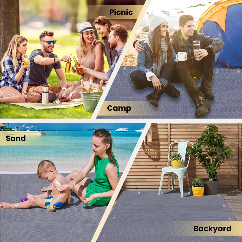 WILDROOTS Camping Tent Tarp, Picnic Blankets Breathable Camping Floor Mat