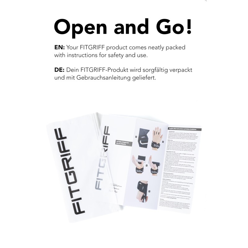 Fitgriff Elite Straps 2.0 - Lifting Straps with Rubber Pad