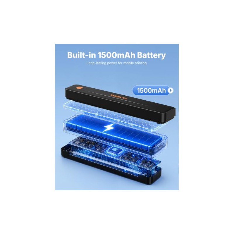 Rongta Portable Thermal Printer - Wireless & Inkless for Travel